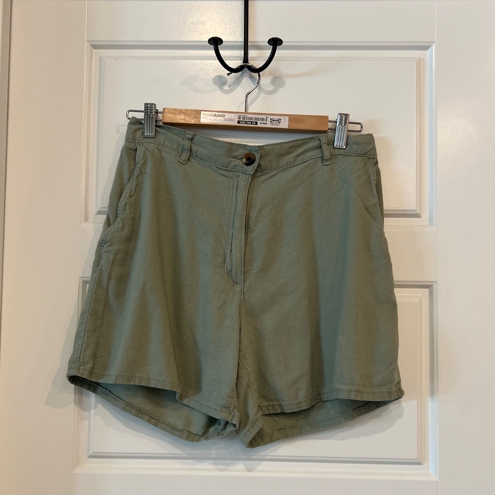 H&M High Waisted Linen Shorts